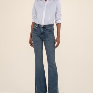 Kut from the Kloth Stella High Rise Flare Size 1212 / Debonairly W/Dk Base Wash